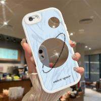 เคสสำหรับไอโฟน6 6S/I6 +/ 6S + เคสโทรศัพท์ดาวเคราะห์สีเงินเคสซิลิโคนนิ่มผิวกระจกเคสมือถือกันกระแทกพร้อมเคสป้องกันกล้องเลนส์คลุมทั้งหมด