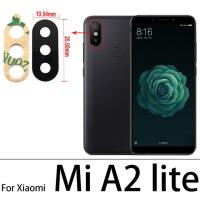 เลนส์กระจกกล้องถ่ายรูปหลังด้านหลังด้านหลังพร้อมกาวสำหรับ Xiaomi Mi A1 A2 Lite A3 Mix 2S 3 Mi 11 Lite 5G 10 Ultra Redmi 5 Plus Poco F3 5G 10 Pro