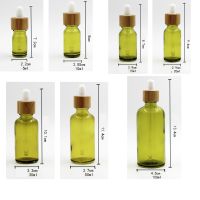 Green Glass Dropper Bottles Translucence Essential Oil Perfume Refillable Bottles Glass Pipettes Vial 5ml 10ml 30ml 50ml 100ml