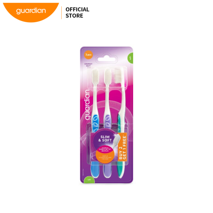 Guardian Slim and Soft Toothbrush 3's Lazada