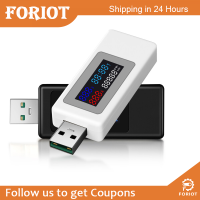 Foriot  ดีมอร์ DC4-30โวลต์ USB มิเตอร์วัดแรงดันกระแสไฟฟ้าความจุไฟฟ้ามาตรวัดไฟฟ้า0-6.5A จอแสดงผลสี LCD