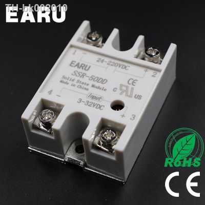 ❈▧☒ 1 pcs Solid State Relay SSR-50DD 50A 3-32V DC Input TO 24-220V DC SSR 50DD SSR-50 DD Industry Control Factory Wholesale Hot