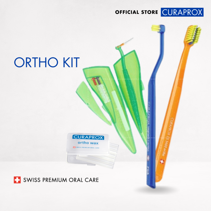 Complete Ortho Kit Set for Ortho with toothbrushes, interdental brushes ...