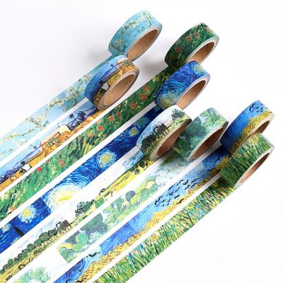Van Gogh famous painting Washi tape Decorative notebooks Diary Album Scrapbooking Masking tape Sticker Craft Supplies Stickers Labels