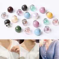 【CW】 10pcs Anti glare Brooches Cardigan Clip Pin Exposure Buckle Jewelry Colorful Accessories