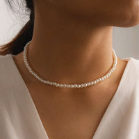 Fashion Chain Pearl Necklace For Women Baroque Pearl Metal Charm Pendants Necklaces Choker Bead Chain Jewelry Gifts