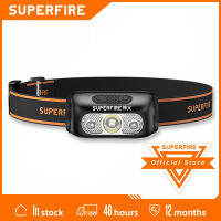 2022 SUPERFIRE HL05-G 5W Headlamp Mini USB Rechargeable Motion Sensor Headlight 5.5 Hours Working Time head lamp flashlight