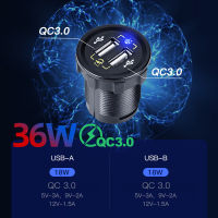 6 Gang ON Off Rocket Switch Panel 12-24V Car Assessoires Dual USB Charger QC3.0 &amp; Type-C Lighter Socket Power Adapter