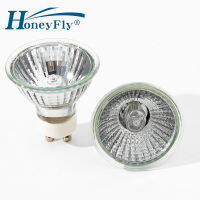 HoneyFly 5ชิ้นหลอดฮาโลเจน GU10 220โวลต์35วัตต์50วัตต์70วัตต์50มิลลิเมตร Dimmable GU10จุดไฟวอร์มสีขาวตกแต่งในร่มกระจกใส