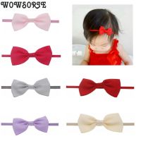 【CC】 baby headband flower mini satin ribbon hair bows newborn girls bands kid accessories headwrap hairband tiara 2.5inch