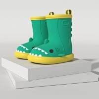 COD Original adult shark rain boots womens summer indoor and outdoor non-slip big childrens rubber shoes cute parent-child waterproof rain boots