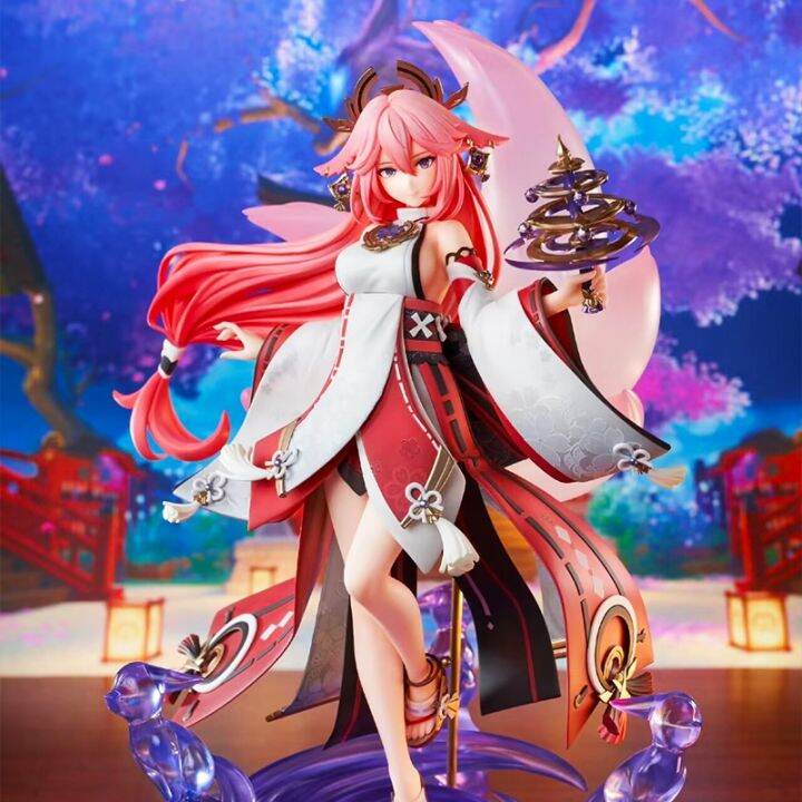 Game Genshin tokoh dampak GK Yae Miko 24cm koleksi mainan PVC figur aksi dengan kotak Lazada