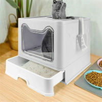 Tray Refills Litter Box Cat Toilet Large Kitty Cleaning Hooded Cat Litter Box