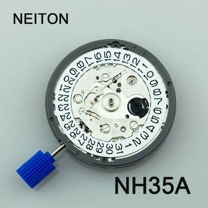 ล้อวันที่สีขาว-nh35a-seiko-24-jewels-อะไหล่เครื่องจักรกลแบบพรีเมี่ยมหมุนอัตโนมัติหมุนได้เองหมุนได้ตาม-nh35ญี่ปุ่น