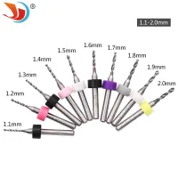 10Pcs/set Micro Mini Twist Drill Bits Set PCB Print Circuit Board Tungsten Carbide Engraving Tool Metalworking Drills  Drivers