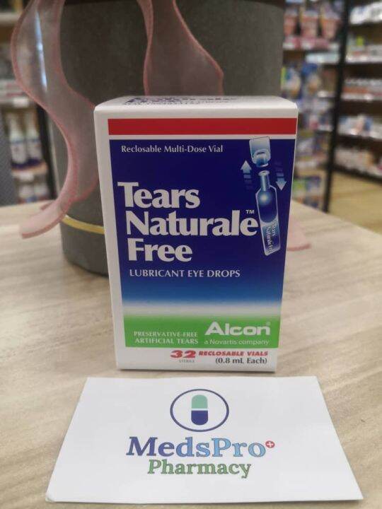 Medspro Alcon Tears Naturale Free Lubricant Eye Drops 32 Sterile Reclosable Vials 08ml Each 7062