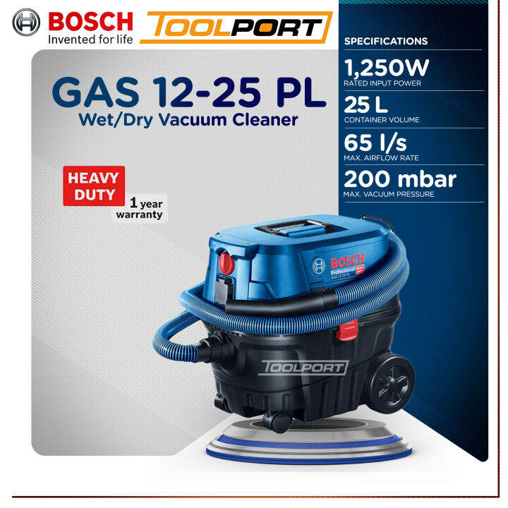 Bosch GAS 1225 PL Professional Heavy Duty Vacuum Cleaner Wet/Dry
