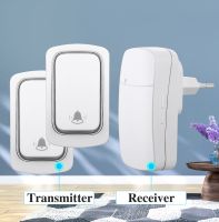 ▧ Wireless Doorbell Without Batteries Waterproof Outdoor Kinetic Bell Self-powered Button Dog Doorbell Ring Chimes Door Bell