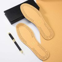 [HOT EXQQUZIOWGWD 116] Ultra Thin Breathable Deodorant Leather Insoles Cowskin ทันทีดูดซับเหงื่อด้านใน Soles รองเท้า Insole Pads