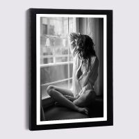 Nordic Photo Wall Decor sexy woman Wooden frame posters A3 A4 living room bedroom Home Decor picture frames canvas frame