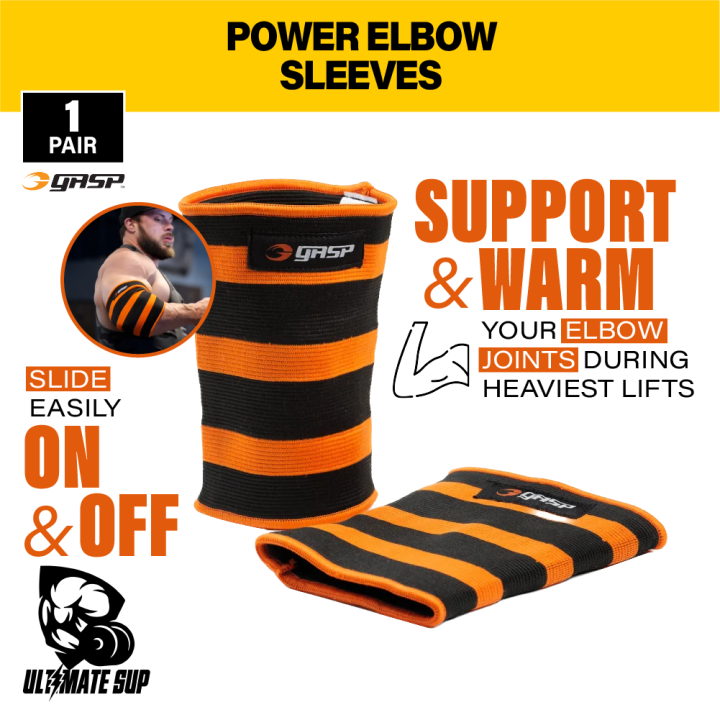 GASP Power Elbow Sleeve, Elbow Support, Elbow Guard, Muscle & Strength