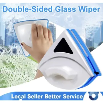 Magnetic Window Cleaner, Glass Wiper Window Cleaning Tool, Magnetic Glider  Washing Brush Tools Double Sided, with Long Anti-Falling Rope for High-Rise