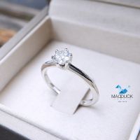 MadDuckJewels RG1544 แหวนเงินแท้925 เพชร CZ ชุบโรเดียม