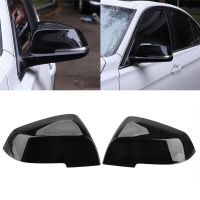 Gloss Black Rearview Mirror Cover For BMW F20 F21 F22 F30 F32 F36 F87 X1 Left + Right ABS Plastic Bright Black