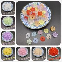 30pcs 14mm Acrylic Beads Cap Ancient Charms Flower Shape Receptacle For Jewelry Making DIY Jewelry Findings Earring Necklace Beads