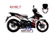 tem trùm Exciter 150 chế đẹp - giá rẻ - tem trắng xanh đen