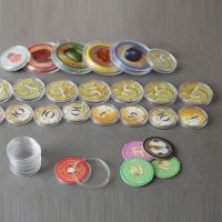 【cw】 25Pieces 19 20 25 27 30 40mm Clear Plastic Protector Capsules Containers case For Token Board Game Coin Collection Holder Boxes