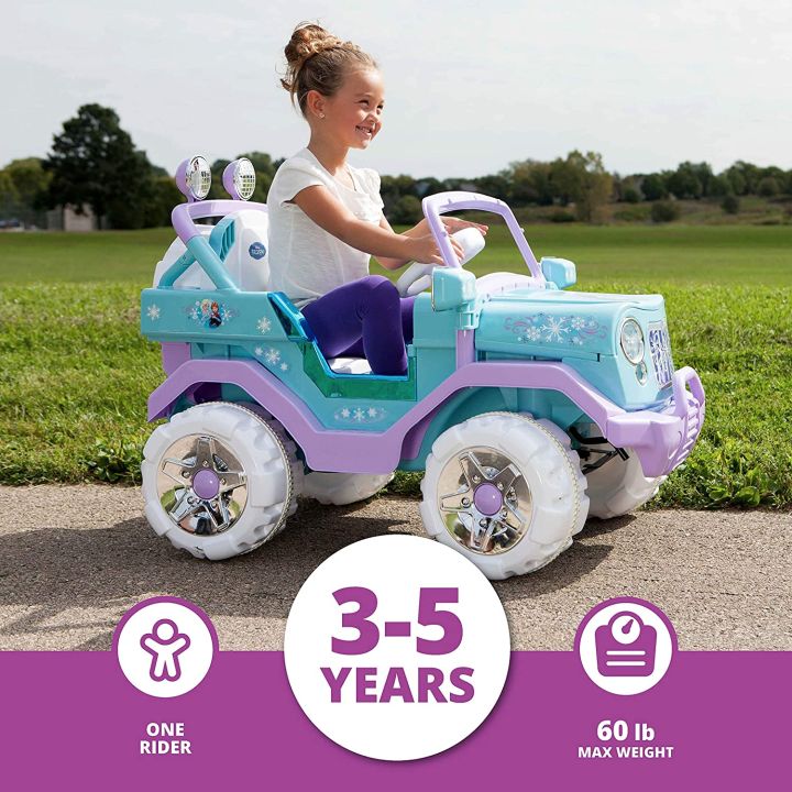 นำเข้า-รถแบตเด็กขับเคลื่อน-4-ล้อ-disney-frozen-kids-4x4-ride-on-toy-6-volt-single-rider-blue-by-kid-trax-ราคา-15-000-บาท