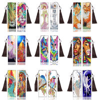 2PCS Special Shaped Drill DIY Diamond Painting Bookmark Leather Tassel BookMarks Diamond Mosaic Embroidery Cross Stitch Gift