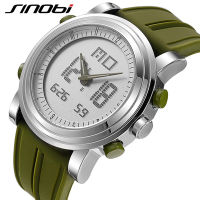 SINOBI Sports Watches Men Dual Display og Digital LED Electronic Quartz Wristwatches Men Multifunctional Waterproof Watch