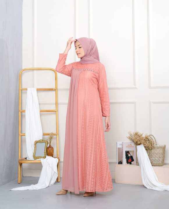 DRESS EVALINA DRESS CANTIK DRESS ORIGINAL DRESS MODREN DRESS