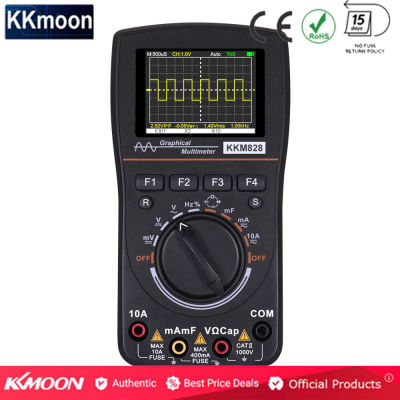 KKmoon Kkm828ความคมชัดสูงอัจฉริยะกราฟิกออสซิลโลสโคปแบบดิจิตอลมัลติมิเตอร์2ใน1 2.4นิ้วหน้าจอสี1MHzแบนด์วิดท์2.5Msps OscilloscopeสำหรับDIYและทดสอบอิเล็กทรอนิกส์