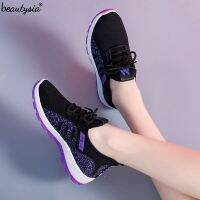 โปรโมชั่น! Casual Women Runing Sport Shoes Lace Up รองเท้าผ้าใบตาข่ายระบายอากาศ