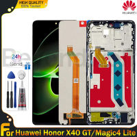 Beyondwolf หน้าจอเดิมสำหรับ Huawei Honor X40 GT ADT-AN00/Honor Magic 4 Lite ANY-LX1 ANY-LX2 Digitizer จอแสดงผล LCD แบบสัมผัสหน้าจอ LX3แทนการประกอบสำหรับ X40 GT ที่มีกรอบกลางเพื่อเป็นเกียรติแก่ Magic4 Lite