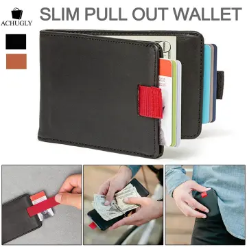 Leather Wallet with Elastic Band for Men or Women