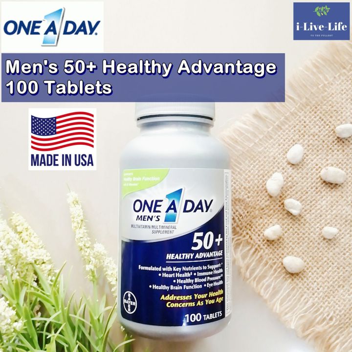 mens-50-healthy-advantage-100-tablets-one-a-day-วิตามินและแร่ธาตุรวม-สำหรับผู้ชายวัย-50-ขึ้นไป