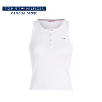 Tommy Hilfiger เสื้อครอปผู้หญิง รุ่น DW0DW16106 YBR - สีขาว