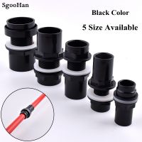 I.D 20 50mm Black PVC Pipe Aquarium Thicken Fish Tank Connector Water Tank Inlet Outlet Joint Drain UPVC Pipe Adapter Fittings