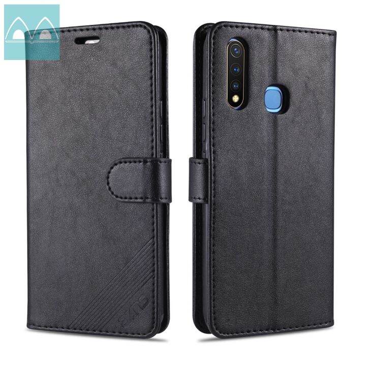 vivo y19 back cover leather