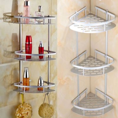 【CW】 2/3 Layers Triangular Organize Rack Shelves Basket Hanger Shampoo Organizer Shower Shelf Aluminum