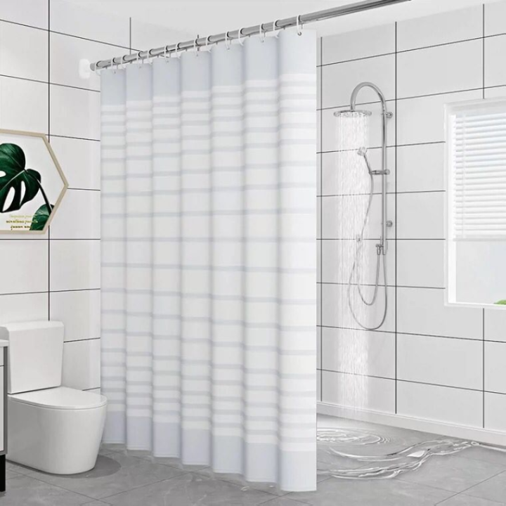 plastic-shower-curtains-peva-white-striped-bath-screen-for-home-ho-bathroom-waterproof-mold-proof-curtain-with-hooks