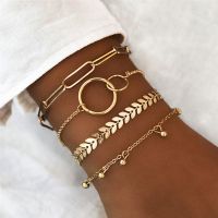 LETAPI Metal Chain Gold Color for Woman Beach Bangle Jewelry