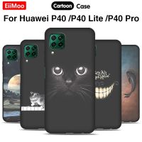 Philander SHOP เคสโทรศัพท์ TPU แบบน่มซิลิโคนสำหรับ Huawei,สุนัขแมวน่ารัก P40รูปการ์ตูนฝาหลังสำหรับ Huawei P40 P 40 Lite Pro P40Pro P40Lite