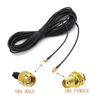 SMA Male Plug To SMA Female Nut Bulkhead Wifi Antenna Connector Extension RG174 CableWires Leads Adapters