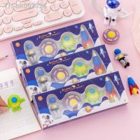 ┅✷ 1 Set Lytwtws Cartoon Cute Kawaii space rocket flying saucer Rubber Mini Eraser Set For Kids Stationery Office School Supplies