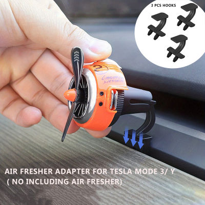 3 Pcs Air Freshener Adapter ออกแบบมาสำหรับ Tesla รุ่น3รุ่น Y Vent cket Shelf Outlet คลิปอุปกรณ์ตกแต่งภายในรถยนต์